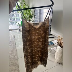 One teaspoon Brown Leopard Slip Dress